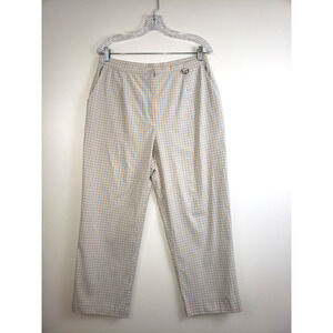Vintage 90s Koret Pants Womens Size 14 Crop Plaid Pocket Relaxed Office Siren
